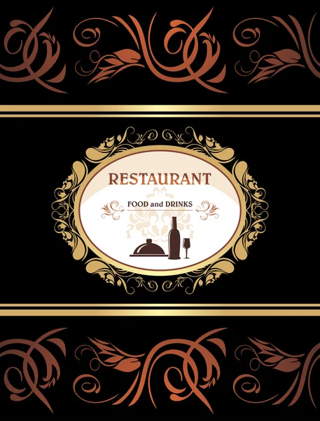 Menu du restaurant. Nourriture et boissons. Page de titre pour le design — Image vectorielle