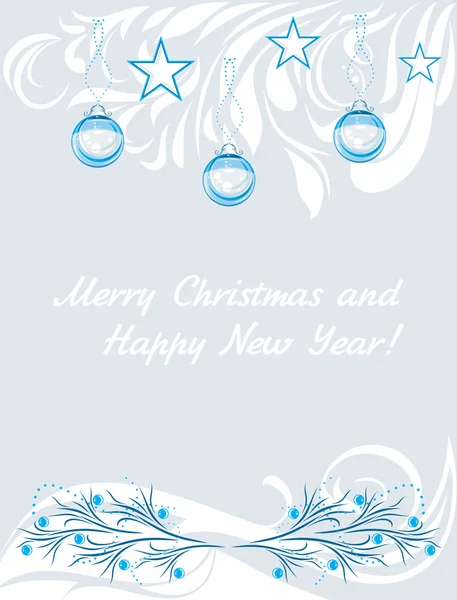 Fondo decorativo de Navidad. Diseño vintage para una tarjeta de felicitación — Vector de stock