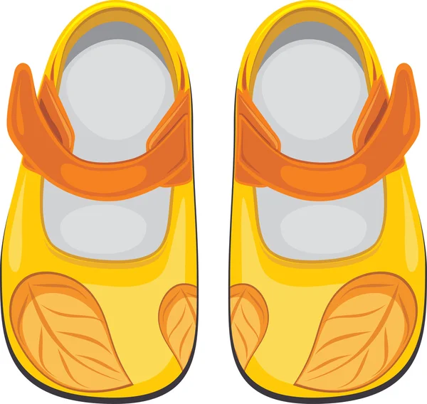 Zapatos para niños aislados en el blanco — Vector de stock