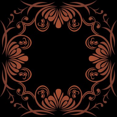 Tasarım için koyu kahverengi süs ögesi