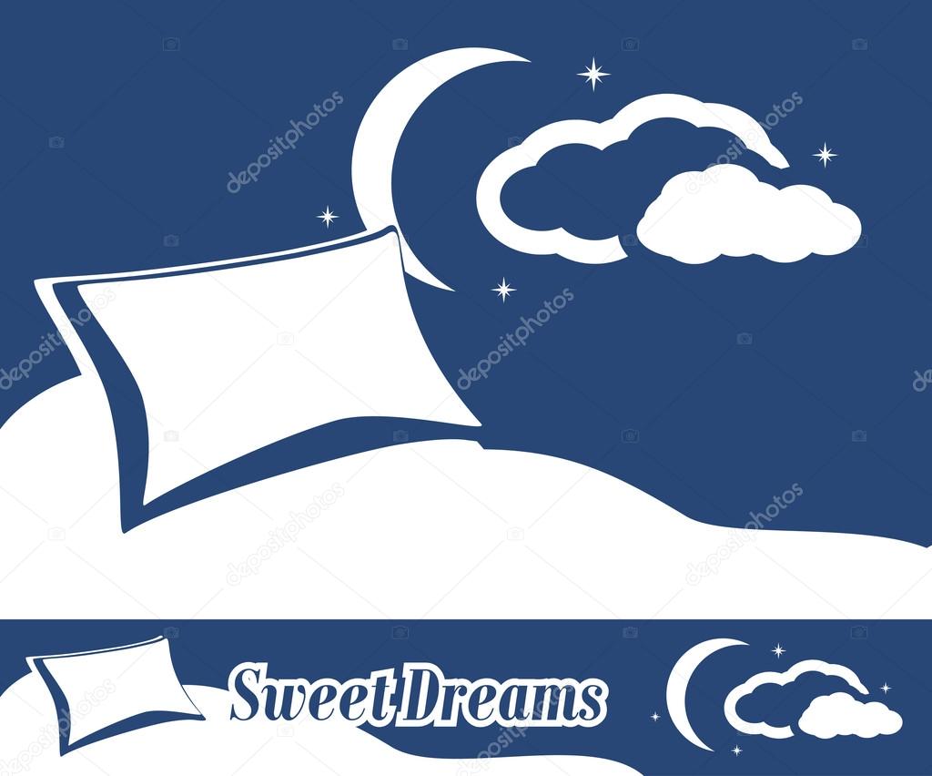 Sweet dreams. Label and banner for design