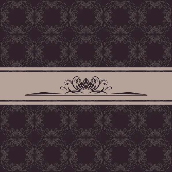 Fundo ornamental escuro para design vintage — Vetor de Stock