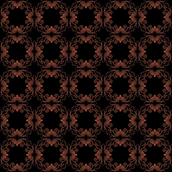 Dark brown ornamental background — Stock Vector