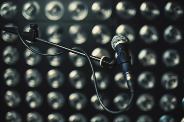 Normal microphone at the front. — Stock Photo, Image