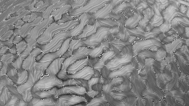 Radyasyon desenli parlak dokuyu yakından çek.