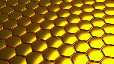 Basit sarı çokgen ağ dokusu yakın plan.