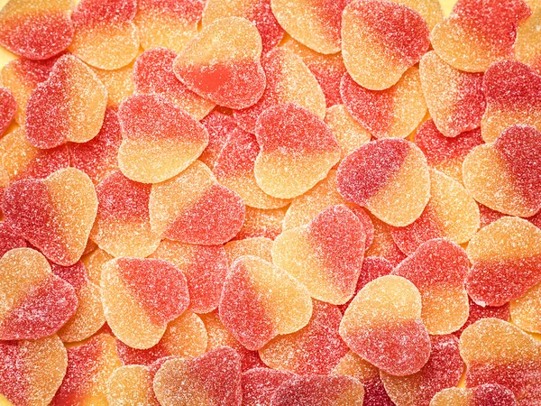 Snoepjes in de vorm van harten. — Stockfoto