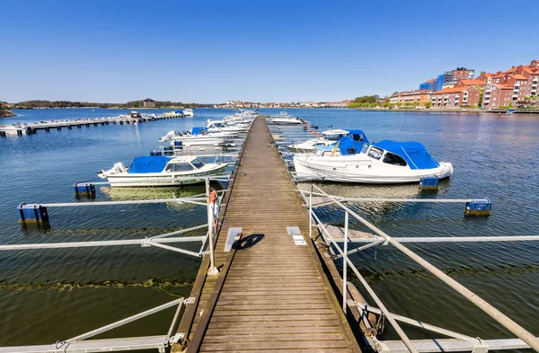 City boat harbor in Karlskrona — Stock Photo, Image