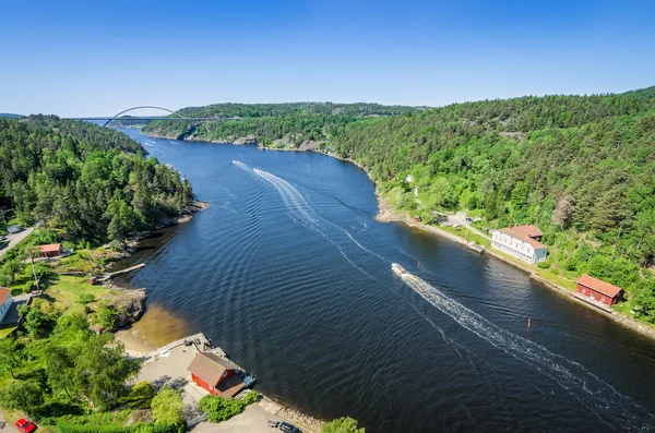 Svinesund fjord - west side view — Stockfoto