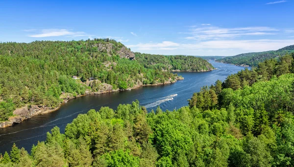 Panorama de fiordos de Svinesund —  Fotos de Stock