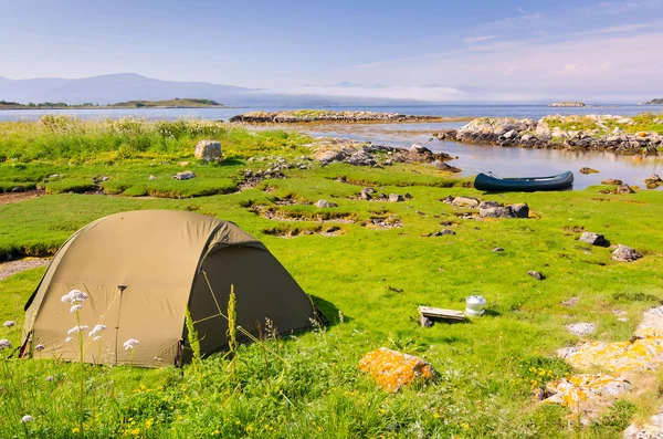 Wild kamperen in Noorwegen — Stockfoto