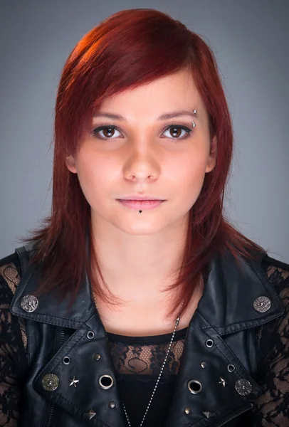 Červené vlasy teenager portrét — Stock fotografie