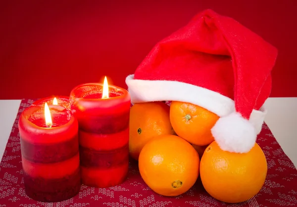 オレンジ色のクリスマス組成 — ストック写真