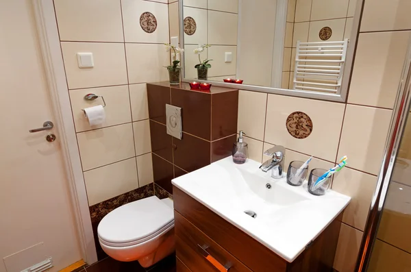 Badezimmer Toilette Ecke — Stockfoto