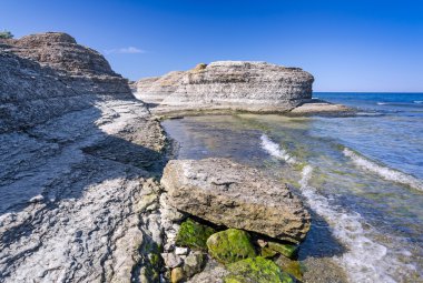 Güzel cliff oluşumu Öland Adası