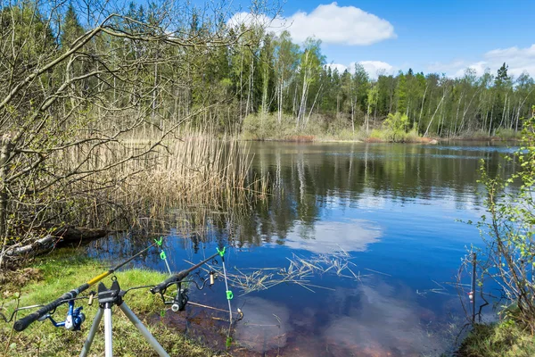 Spring fishing place — Stock Photo, Image