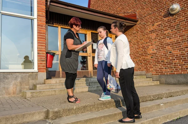 Introduktion i första skoldag — Stockfoto