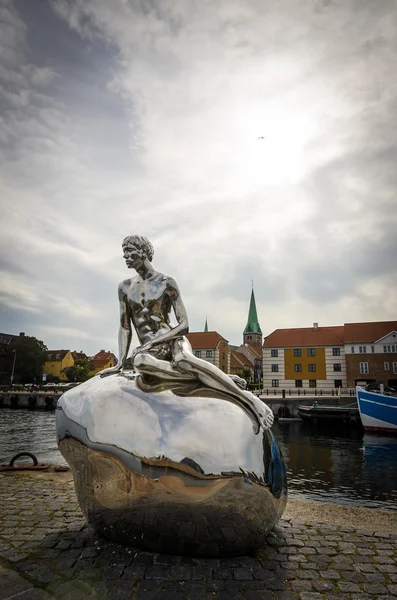 La estatua de Little Merman — Foto de Stock