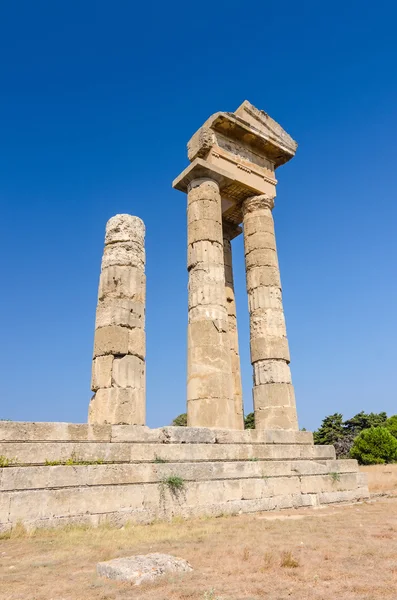 Ancient Apollo temple ruins on Rhodes — Stock Photo, Image