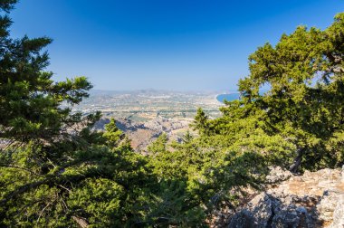 Kolymbia city - tepe görünümünden