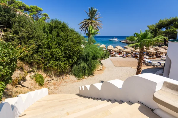 Escaleras de Kallithea a la playa — Foto de Stock