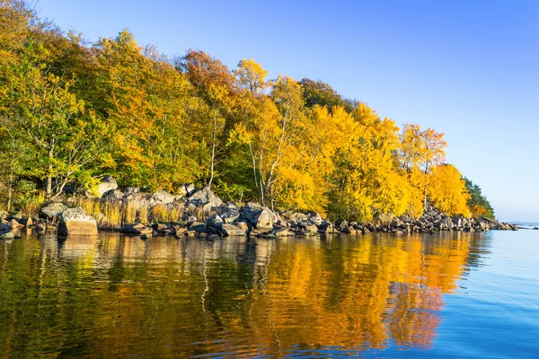 Otoño en la costa del mar sueco — Foto de Stock