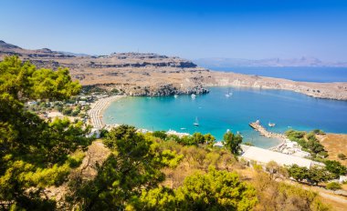 Kuzey Lindos Kale duvarından görüntülemek