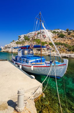 Rhodes deniz Körfezi ile tekne gezisi
