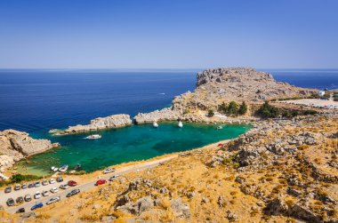 Güzel deniz Lindos, Rhodes defne