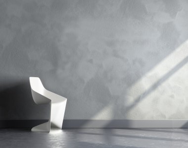büyük boş oda 3D render