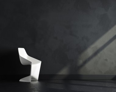 büyük boş oda 3D render
