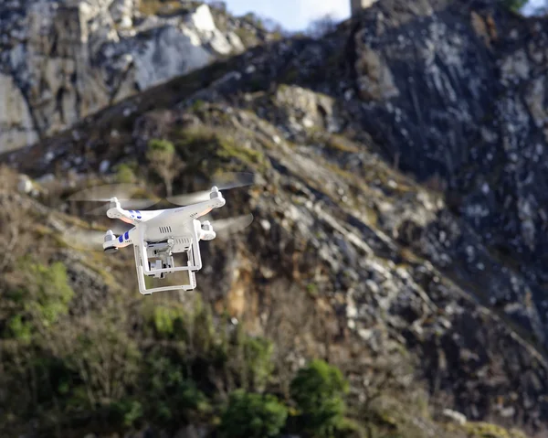Drone Che Vola Una Cava Marmo — Foto Stock