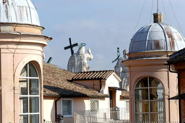 Particolare Della Basilica San Pietro Vaticano Giorno Estate — Foto Stock