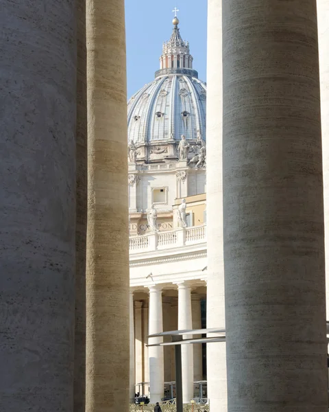 Particolare Della Basilica San Pietro Vaticano Giorno Estate — Foto Stock