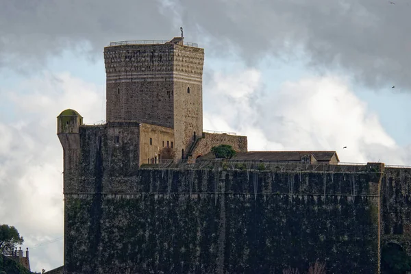 Lerici Spezia Ιταλία Φεβρουαρίου 2020 Άποψη Του Μεσαιωνικού Κάστρου Του — Φωτογραφία Αρχείου