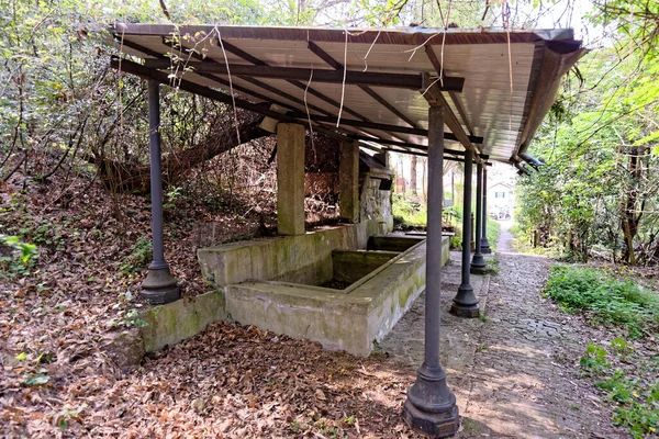 Lavabo Fontaine Publics Typiques Utilisés Dans Les Villages Les Maisons — Photo