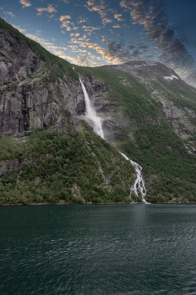 Fotó Norvégia Fjord Nyári Időszámítás — Stock Fotó
