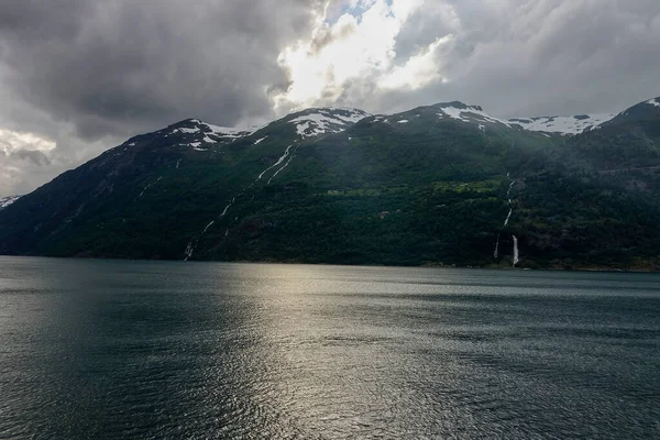 Foto Vom Norwegischen Fjord Sommer — Stockfoto