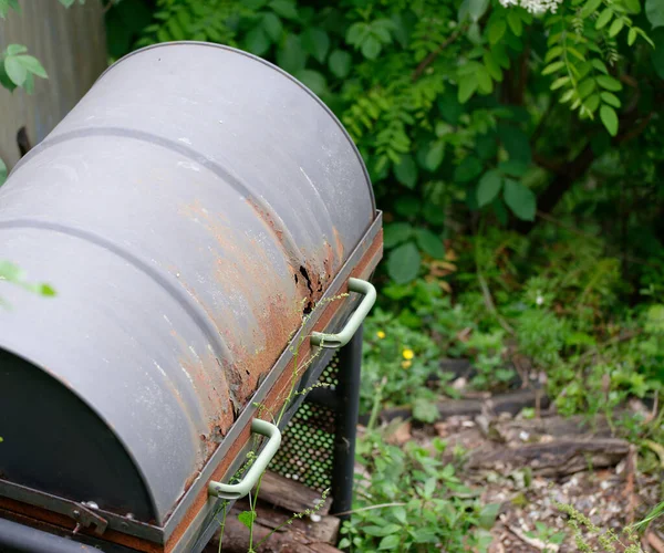 Detail Old Rusty Barbecue Grill Garden — Stock Photo, Image