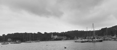 le grazie la spezia yakınındaki güzel bir köy havadan görünümü