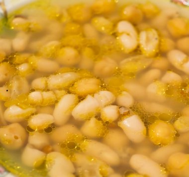 bir restoranda tipik Ligurya çorba calle mesciua