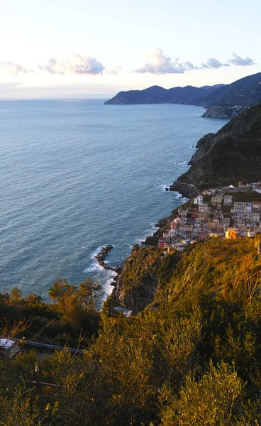 Riomaggiore egy nagyon gyönyörű falu — Stock Fotó