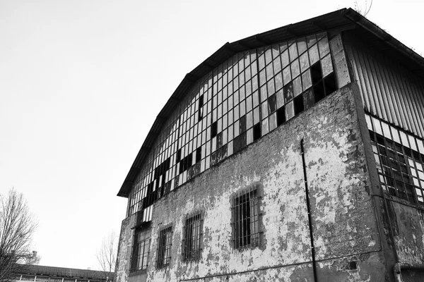 Deatil Edifício Industrial Velho Italia — Fotografia de Stock