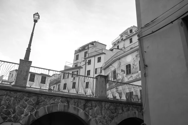 Detalle Una Antigua Casa Riomaggiore Pueblo Muy Hermoso Cerca Spezia — Foto de Stock