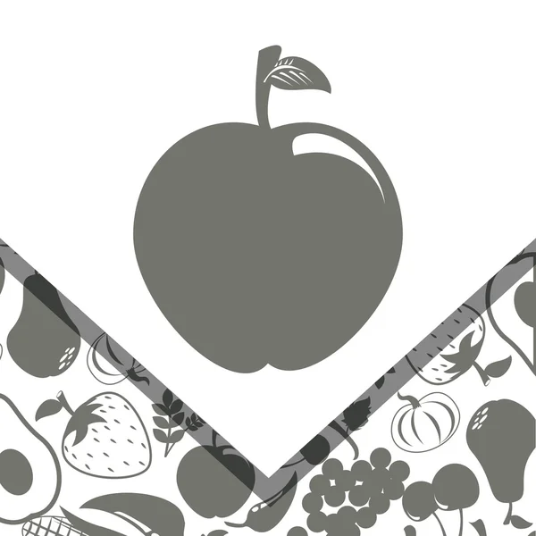 Diseño de frutas y verduras — Vector de stock