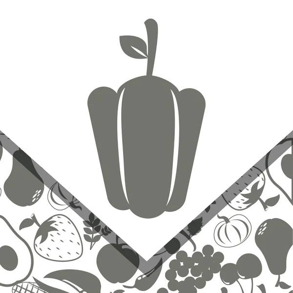 Diseño de frutas y verduras — Vector de stock