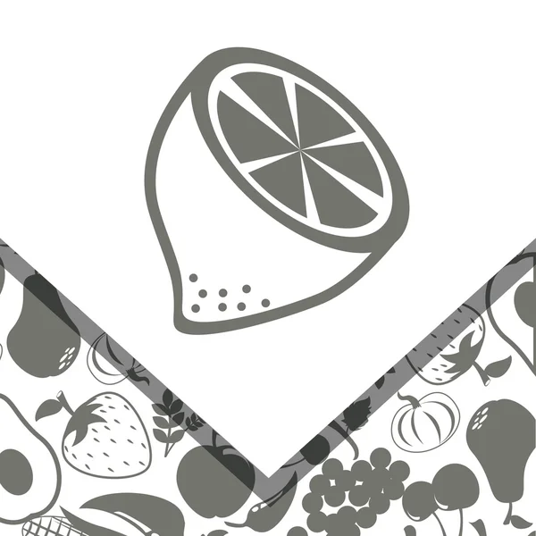 Diseño de frutas y verduras — Vector de stock