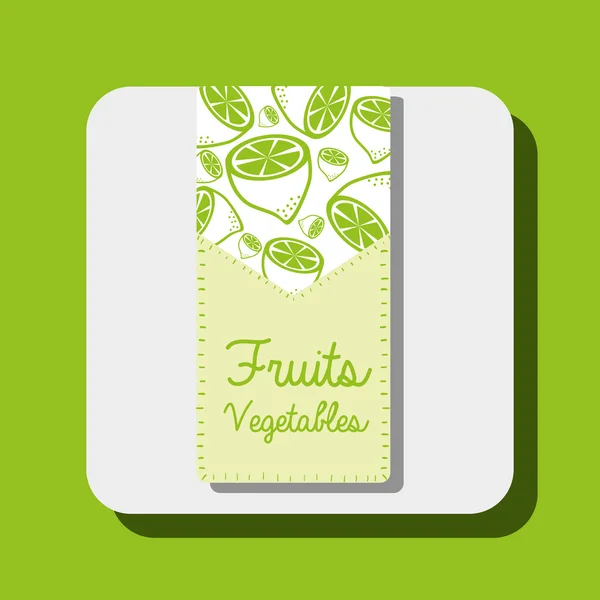 Design di frutta e verdura — Vettoriale Stock