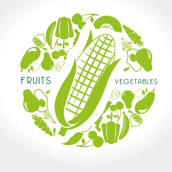 Fruits and vegetables design — Stock Vector