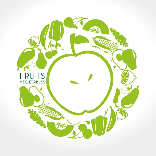 Fruits and vegetables design — Stock Vector